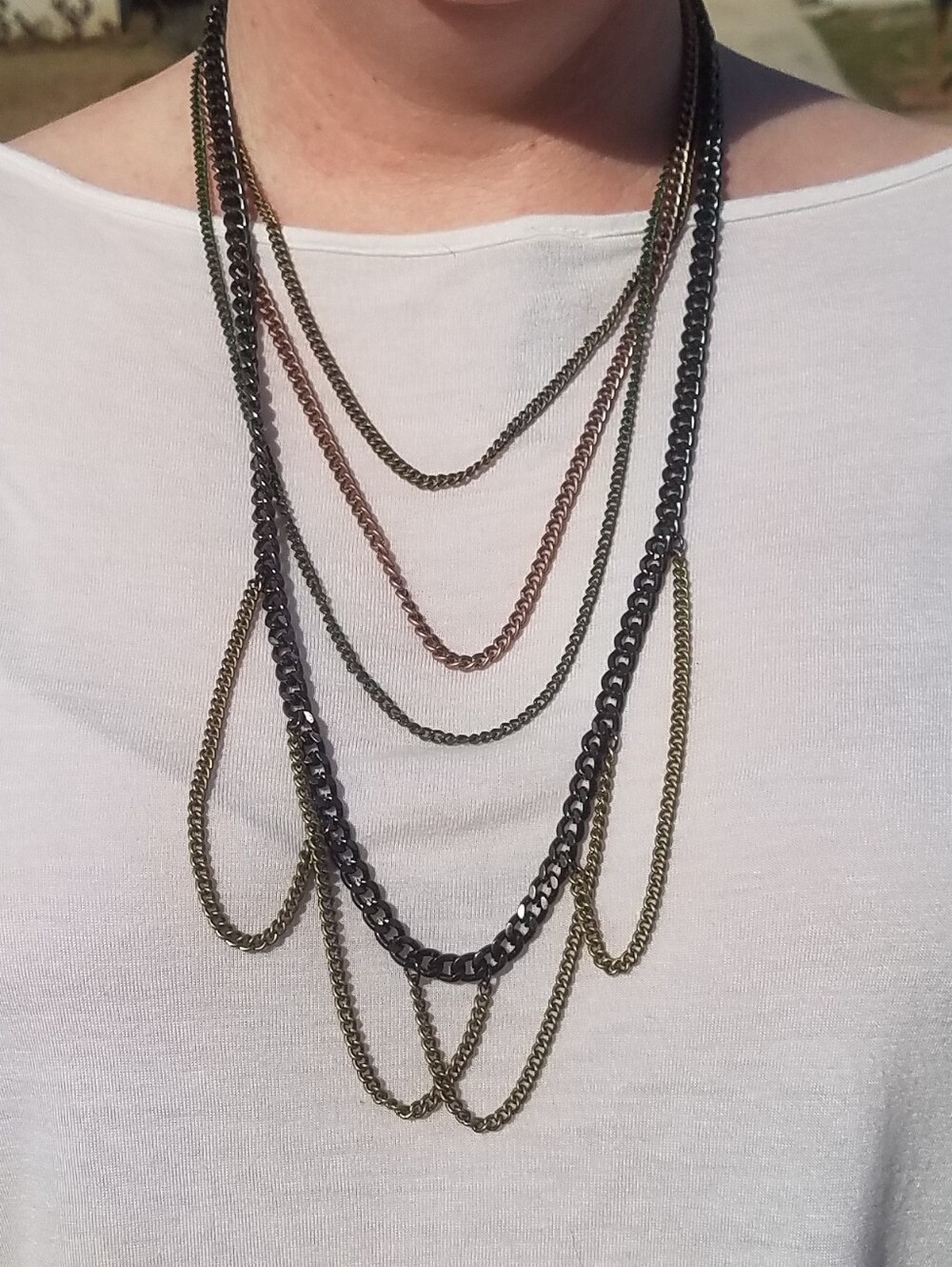 Cool Multicolored, Multi-length Necklace